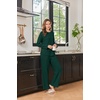 Ekouaer Womens Lounge Sets Long Sleeve Casual Pajama Fall Sleepwear Pockets | Soft Ribbed Knit Pjs, Loungewear 2 Piece Outfits, Crew neck, Curved Hem, Fashion 2026 Matching Sets Women Clothing(Green)