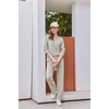 Ekouaer Womens Lounge Sets Long Sleeve Casual Pajama Fall Sleepwear Pockets | Soft Ribbed Knit Pjs, Loungewear 2 Piece Outfits, Crew neck, Curved Hem, Fashion 2026 Matching Sets Women Clothing(Apricot)
