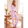 Ekouaer Womens Pajama Sets Long Sleeve Button Down 2 Piece Soft Pjs | Soft 2 Piece Lounge Sets, Fall Sleepwear, Long Pants With Side Pockets, Soft and Skin-Friendly Fabric(Striped Bow-pink)