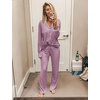 Ekouaer Womens Pajama Sets Long Sleeve Button Down 2 Piece Soft Pjs | Soft 2 Piece Lounge Sets, Fall Sleepwear, Long Pants With Side Pockets, Soft and Skin-Friendly Fabric(Lilac)