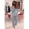 Ekouaer Womens Pajama Sets Long Sleeve Button Down 2 Piece Soft Pjs | Soft 2 Piece Lounge Sets, Fall Sleepwear, Long Pants With Side Pockets, Soft and Skin-Friendly Fabric(Light Grey)