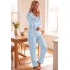 Ekouaer Womens Pajama Sets Long Sleeve Button Down 2 Piece Soft Pjs | Soft 2 Piece Lounge Sets, Fall Sleepwear, Long Pants With Side Pockets, Soft and Skin-Friendly Fabric(Polka Dot Bow-blue)