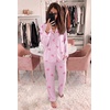 Ekouaer Womens Pajama Sets Long Sleeve Button Down 2 Piece Soft Pjs | Soft 2 Piece Lounge Sets, Fall Sleepwear, Long Pants With Side Pockets, Soft and Skin-Friendly Fabric(Striped Bow-pink)