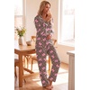 Ekouaer Womens Pajama Sets Long Sleeve Button Down 2 Piece Soft Pjs | Soft 2 Piece Lounge Sets, Fall Sleepwear, Long Pants With Side Pockets, Soft and Skin-Friendly Fabric(Leopard Bow)