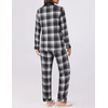 Ekouaer Womens Pajamas Set Button Down Long Sleeve Top & Pants Lounge Sets | Soft Sleepwear, Classic notch collar, ideal for Home relaxation, Wedding, Party, Daily Wear & Breastfeeding(B_grey Plaid)