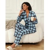 Ekouaer Womens Pajamas Set Button Down Long Sleeve Top & Pants Lounge Sets | Soft Sleepwear, Classic notch collar, ideal for Home relaxation, Wedding, Party, Daily Wear & Breastfeeding(B_blue Plaid)