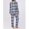 Ekouaer Womens Pajamas Set Button Down Long Sleeve Top & Pants Lounge Sets | Soft Sleepwear, Classic notch collar, ideal for Home relaxation, Wedding, Party, Daily Wear & Breastfeeding(B_deep Blue Plaid)