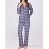 Ekouaer Womens Pajamas Set Button Down Long Sleeve Top & Pants Lounge Sets | Soft Sleepwear, Classic notch collar, ideal for Home relaxation, Wedding, Party, Daily Wear & Breastfeeding(B_purple Plaid)