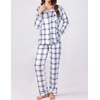 Ekouaer Womens Pajamas Set Button Down Long Sleeve Top & Pants Lounge Sets | Soft Sleepwear, Classic notch collar, ideal for Home relaxation, Wedding, Party, Daily Wear & Breastfeeding(B_light Blue Plaid)