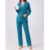 Ekouaer Womens Pajamas Set Button Down Long Sleeve Top & Pants Lounge Sets | Soft Sleepwear, Classic notch collar, ideal for Home relaxation, Wedding, Party, Daily Wear & Breastfeeding(Deep Lake Blue)