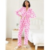 Ekouaer Womens Pajamas Set Button Down Long Sleeve Top & Pants Lounge Sets | Soft Sleepwear, Classic notch collar, ideal for Home relaxation, Wedding, Party, Daily Wear & Breastfeeding(Pink Bow)