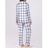 Ekouaer Womens Pajamas Set Button Down Long Sleeve Top & Pants Lounge Sets | Soft Sleepwear, Classic notch collar, ideal for Home relaxation, Wedding, Party, Daily Wear & Breastfeeding(B_light Blue Plaid)