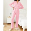 Ekouaer Womens Pajamas Set Button Down Long Sleeve Top & Pants Lounge Sets | Soft Sleepwear, Classic notch collar, ideal for Home relaxation, Wedding, Party, Daily Wear & Breastfeeding(Pink)