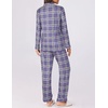 Ekouaer Womens Pajamas Set Button Down Long Sleeve Top & Pants Lounge Sets | Soft Sleepwear, Classic notch collar, ideal for Home relaxation, Wedding, Party, Daily Wear & Breastfeeding(B_purple Plaid)