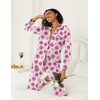 Ekouaer Womens Pajamas Set Button Down Long Sleeve Top & Pants Lounge Sets | Soft Sleepwear, Classic notch collar, ideal for Home relaxation, Wedding, Party, Daily Wear & Breastfeeding(Panting Rose)
