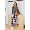 Ekouaer Pajamas For Women Comfy Long Sleeve Jogger Set Lounge Pjs Set With Pockets