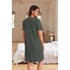 Ekouaer Women Zipper Robe Waffle Bathrobe Short House Coat with Pockets | Lightweight Robe, Short Sleeve, Waffle Material, V Neck(A-army Green)