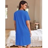 Ekouaer Women Zipper Robe Waffle Bathrobe Short House Coat with Pockets | Lightweight Robe, Short Sleeve, Waffle Material, V Neck(Bright Cobalt Blue)
