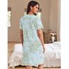 Ekouaer Women Zipper Robe Waffle Bathrobe Short House Coat with Pockets | Lightweight Robe, Short Sleeve, Waffle Material, V Neck(Daisy Breeze)