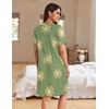 Ekouaer Women Zipper Robe Waffle Bathrobe Short House Coat with Pockets | Lightweight Robe, Short Sleeve, Waffle Material, V Neck(Green Floral Print)