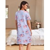 Ekouaer Women Zipper Robe Waffle Bathrobe Short House Coat with Pockets | Lightweight Robe, Short Sleeve, Waffle Material, V Neck(Light Blue Floral)