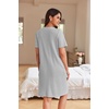 Ekouaer Women Zipper Robe Waffle Bathrobe Short House Coat with Pockets | Lightweight Robe, Short Sleeve, Waffle Material, V Neck(Light Grey)