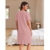Ekouaer Women Zipper Robe Waffle Bathrobe Short House Coat with Pockets | Lightweight Robe, Short Sleeve, Waffle Material, V Neck(Light Pink)