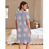 Ekouaer Women Zipper Robe Waffle Bathrobe Short House Coat with Pockets | Lightweight Robe, Short Sleeve, Waffle Material, V Neck(Light Purple Floral)