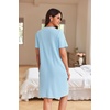 Ekouaer Women Zipper Robe Waffle Bathrobe Short House Coat with Pockets | Lightweight Robe, Short Sleeve, Waffle Material, V Neck(Sky Blue)