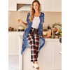 Ekouaer Robes For Women Zipper Bathrobe Short Sleeve Duster With Pockets | Zipper Front House Coat, Lightweight Sleepwear, Plus Size Loungewear, Ladies Nightgown for Mother, Postoperative Gown, Sleep(A-leaf Print)