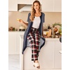 Ekouaer Robes For Women Zipper Bathrobe Short Sleeve Duster With Pockets | Zipper Front House Coat, Lightweight Sleepwear, Plus Size Loungewear, Ladies Nightgown for Mother, Postoperative Gown, Sleep(Navy Blue)