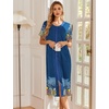 Ekouaer Robes For Women Zipper Bathrobe Short Sleeve Duster With Pockets | Zipper Front House Coat, Lightweight Sleepwear, Plus Size Loungewear, Ladies Nightgown for Mother, Postoperative Gown, Sleep(Pat10)
