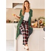 Ekouaer Robes For Women Zipper Bathrobe Short Sleeve Duster With Pockets | Zipper Front House Coat, Lightweight Sleepwear, Plus Size Loungewear, Ladies Nightgown for Mother, Postoperative Gown, Sleep(Green Ethnic Style)