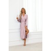 Ekouaer Robes for Women Lightweight Long Bathrobe Soft Knit Bath Robe S-2XL | Soft Knit Bath Robe, Inner Tie and Fixed Outer Belt, Great for Bathing, Lounging, Sleeping(Light Pink)