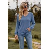 Ekouaer Women’s 2 Piece Long Sleeve Lounge Set Ribbed Knit Pajamas Set | Ribbed Knit Fabric, Soft Lounge Sets, Fall Sleepwear, Airport Outfits, Jogger Pants With Pockets, Matching Track Suits(Blue-grey)