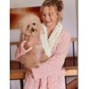 Ekouaer Women’s Robe Long Winter Plush Jacquard Bathrobe with Pockets S-XXL | Jacquard fabric, Color block, Shawl collar, Long length, Plush, Fuzzy, Fluffy, Fleece, Thick Sleepwear, Winter Lounge wear(C Pink)