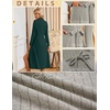 Ekouaer Womens Robes Long Bathrobe Ribbed Knit Kimono Robe Soft Sleepwear | Lightweight Robes with Pockets, Casual Ladies Loungewear, Long Sleeves, Mid-calf Length(Dark Green)