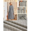 Ekouaer Womens Robes Long Bathrobe Ribbed Knit Kimono Robe Soft Sleepwear | Lightweight Robes with Pockets, Casual Ladies Loungewear, Long Sleeves, Mid-calf Length(Gray)