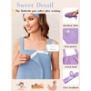 Ekouaer Women’s Towel Robe Short Spa Bath Wrap Towel Wrap Shower Robe | Headband, Absorbent Material, Strap, Pockets(A-light Blue)