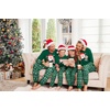 Ekouaer Family Christmas Pajamas Matching Sets with Print Tops and Pants(Green- White Santa)