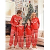 Ekouaer Family Christmas Pajamas Matching Sets with Print Tops and Pants(Red- Elk Head)