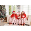 Ekouaer Family Christmas Pajamas Matching Sets with Print Tops and Pants(Red- White Elk)