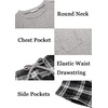 Ekouaer Family Matching Pajamas Christmas Sleepwear Long Sleeve Sleep Pjs | Matching PJs with Classic Scoop Neck,Soft Family Loungewear Set with Plaid Pants,Christmas Holiday for Casual Daily Wear(Light Grey)