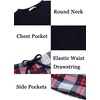 Ekouaer Family Matching Pajamas Christmas Sleepwear Long Sleeve Sleep Pjs | Matching PJs with Classic Scoop Neck,Soft Family Loungewear Set with Plaid Pants,Christmas Holiday for Casual Daily Wear(Navy)