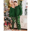 Ekouaer Family Matching Pajamas Christmas Sleepwear Long Sleeve Sleep Pjs | Matching PJs with Classic Scoop Neck,Soft Family Loungewear Set with Plaid Pants,Christmas Holiday for Casual Daily Wear(Christmas Green Print)