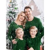 Ekouaer Family Matching Pajamas Christmas Sleepwear Long Sleeve Sleep Pjs | Matching PJs with Classic Scoop Neck,Soft Family Loungewear Set with Plaid Pants,Christmas Holiday for Casual Daily Wear(Christmas Red Print)