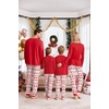 Ekouaer Family Matching Pajamas Christmas Sleepwear Long Sleeve Sleep Pjs | Matching PJs with Classic Scoop Neck,Soft Family Loungewear Set with Plaid Pants,Christmas Holiday for Casual Daily Wear(Christmas Print)