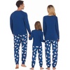 Ekouaer Family Matching Pajamas Christmas Sleepwear Long Sleeve Sleep Pjs | Matching PJs with Classic Scoop Neck,Soft Family Loungewear Set with Plaid Pants,Christmas Holiday for Casual Daily Wear(Christmas Navy With Polar Bear)