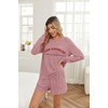 Ekouaer Women’s Pajama Sets Long Sleeve Top & Shorts Matching Lounge Set | Fall Outfits, 2026 2 Piece Loungewear, Stretchy Ribbed Fuzzy Sleepwear, Suitable Cozy Home Wear, Travel, Vacation, Airport(Dusty Purple La)