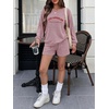 Ekouaer Women’s Pajama Sets Long Sleeve Top & Shorts Matching Lounge Set | Fall Outfits, 2026 2 Piece Loungewear, Stretchy Ribbed Fuzzy Sleepwear, Suitable Cozy Home Wear, Travel, Vacation, Airport(Dusty Purple La)